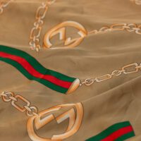 Mocha Designer Printed Silk Fabric