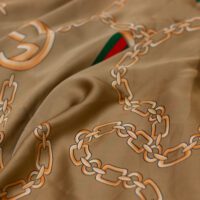 Mocha Designer Printed Silk Fabric