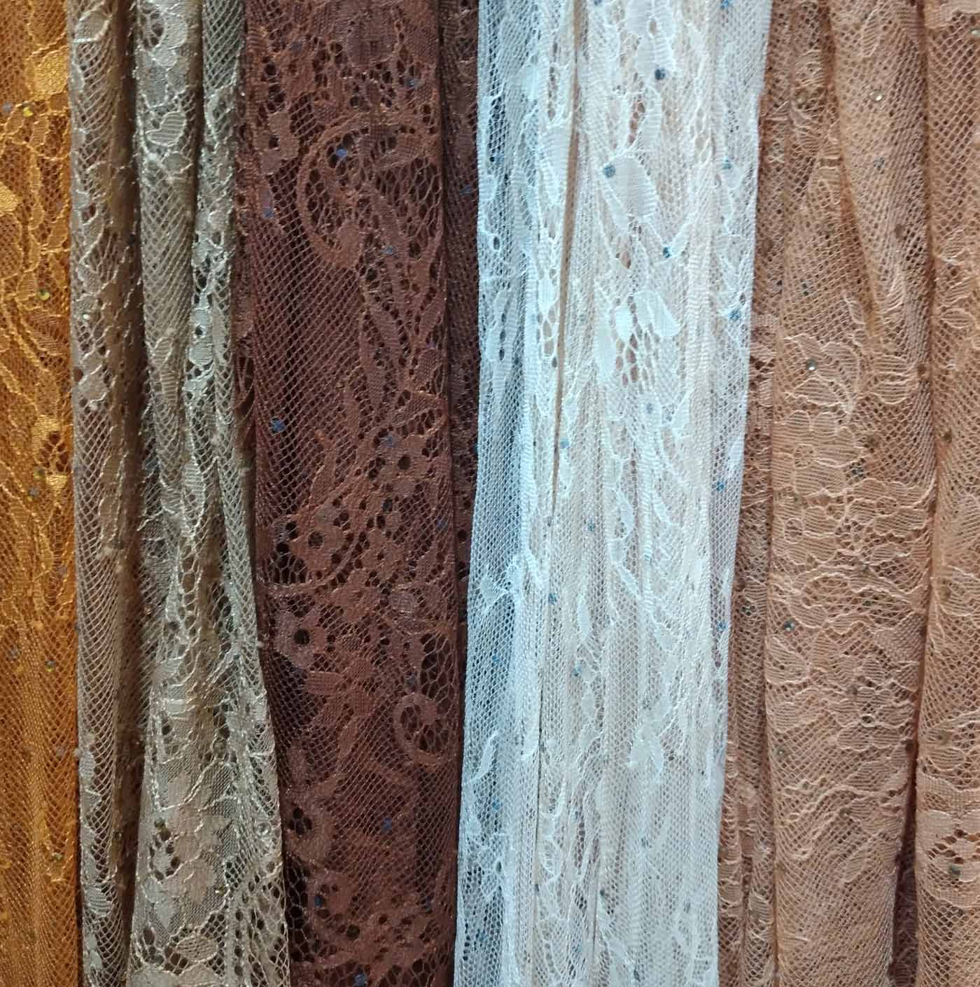Stones Plaited Chantilly Lace Fabric Collections