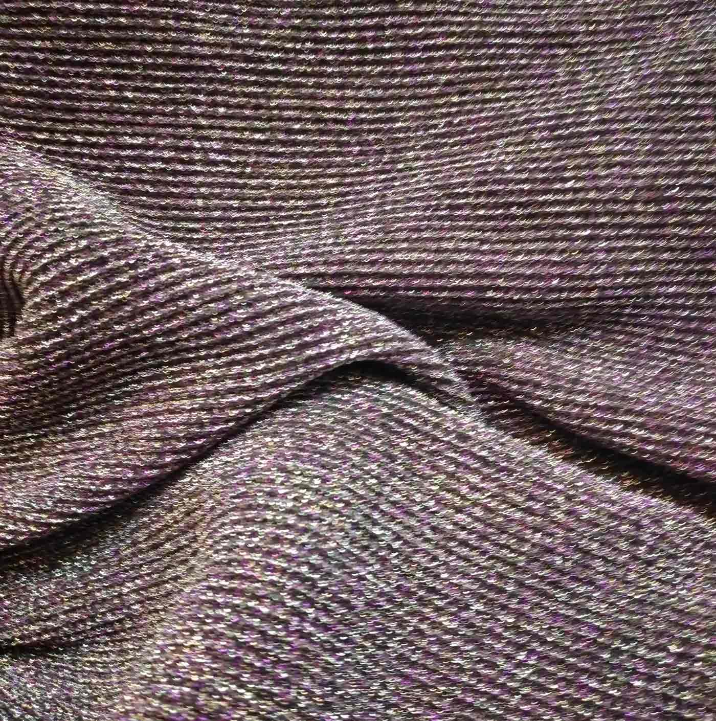 Purple Gold Lurex Stretch Fabric