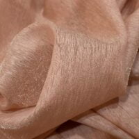 Plain Peach Lame Organza Fabric