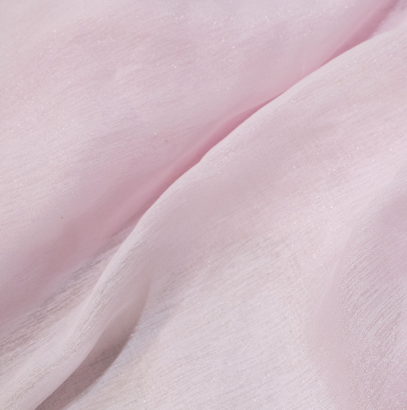 Baby Pink Lame Organza Fabric