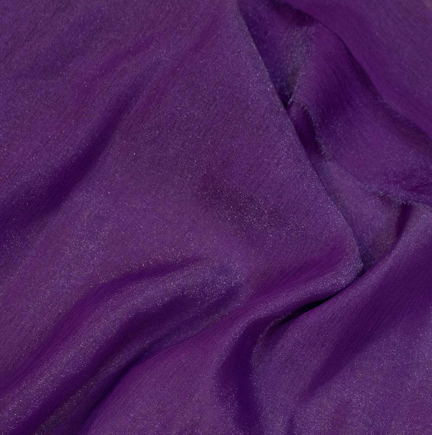 Purple Lame Organza Fabric