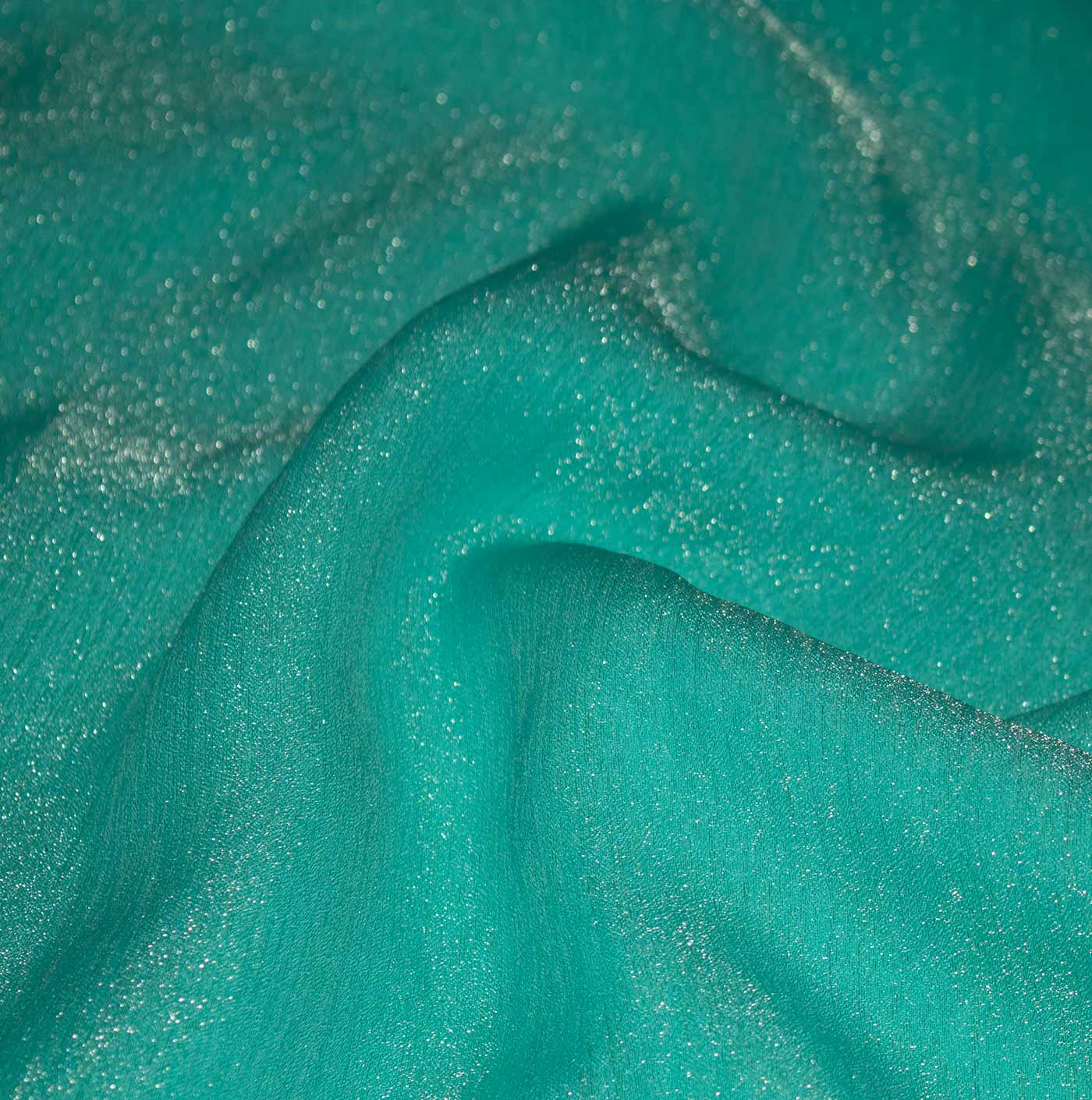 Sea Green Lame Organza Fabric