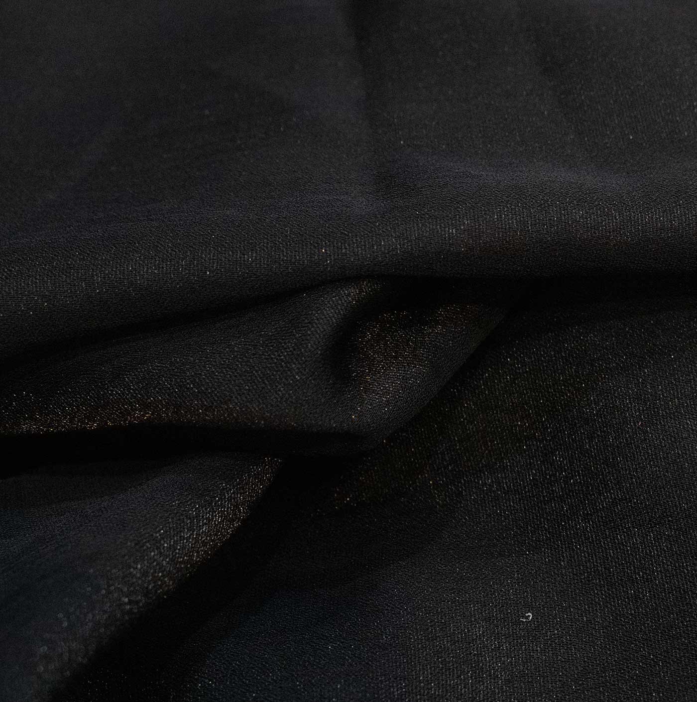 Black Lame Organza Fabric