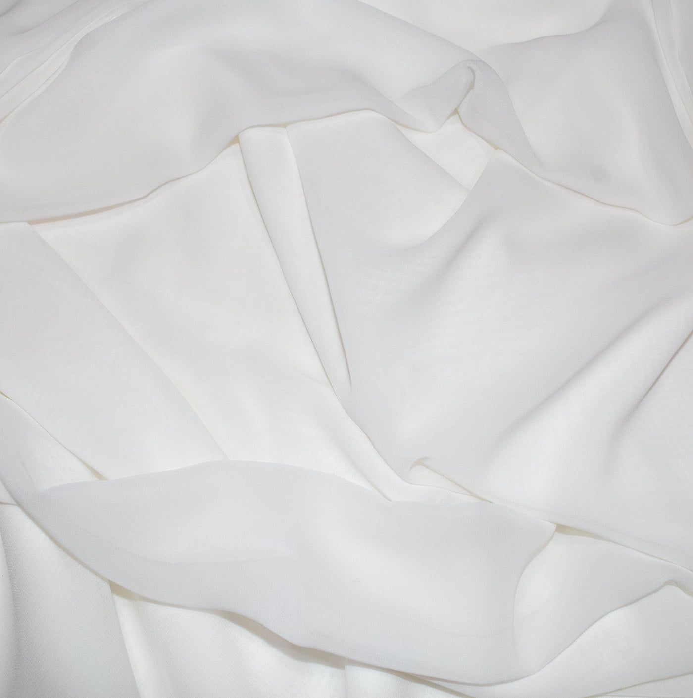 White Plain Chiffon Fabric