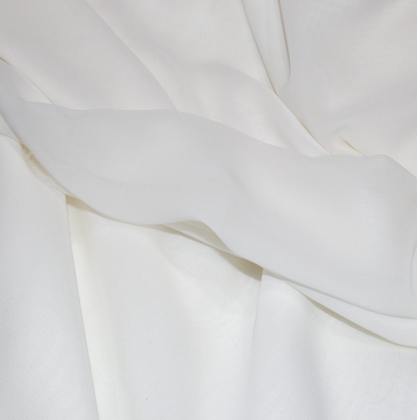White Plain Chiffon Fabric