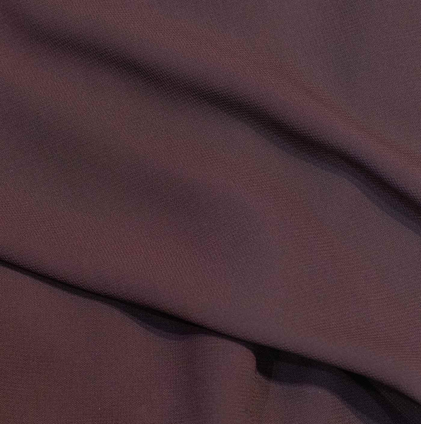 Brown Silk Chiffon Fabric
