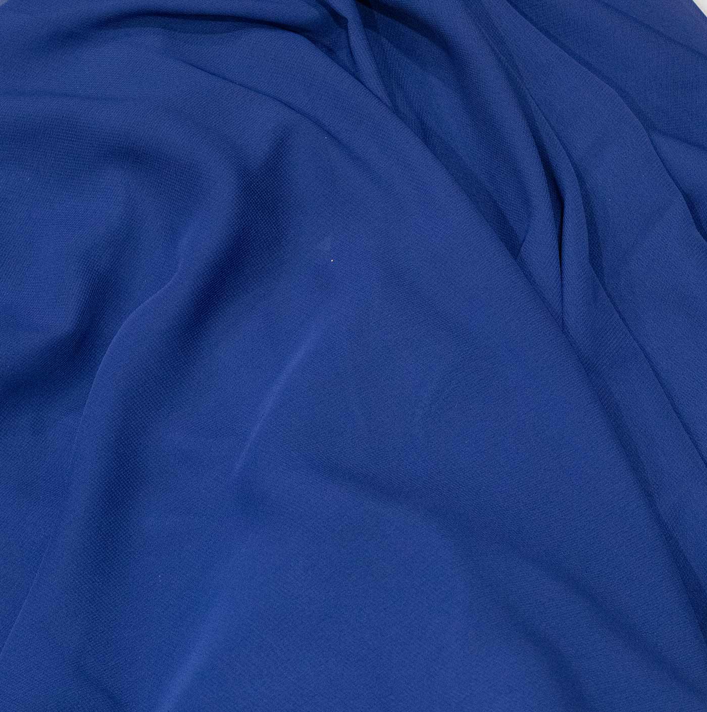 Navy Blue Silk Chiffon Fabric