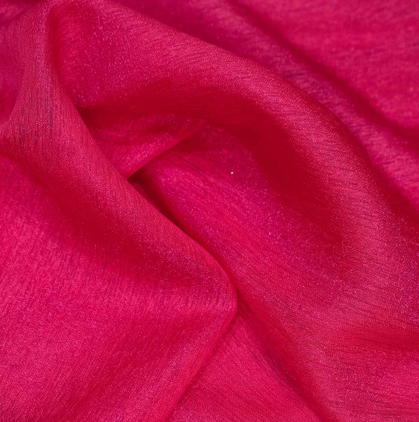 Red Lame Organza Fabric