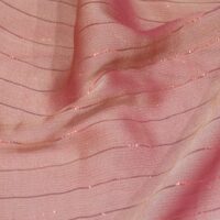 Rose Gold Striped Cationic Chiffon Fabric