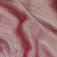 Rose Gold Striped Cationic Chiffon Fabric