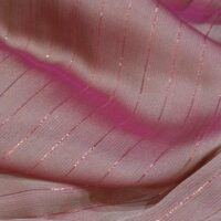 Rose Gold Striped Cationic Chiffon Fabric