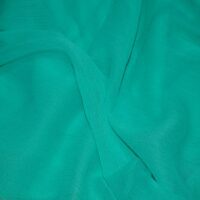 Teal Green Crinkle Chiffon Fabric