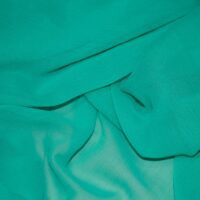 Teal Green Crinkle Chiffon Fabric