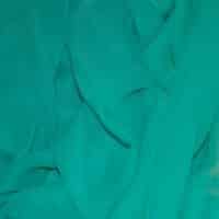 Teal Green Crinkle Chiffon Fabric