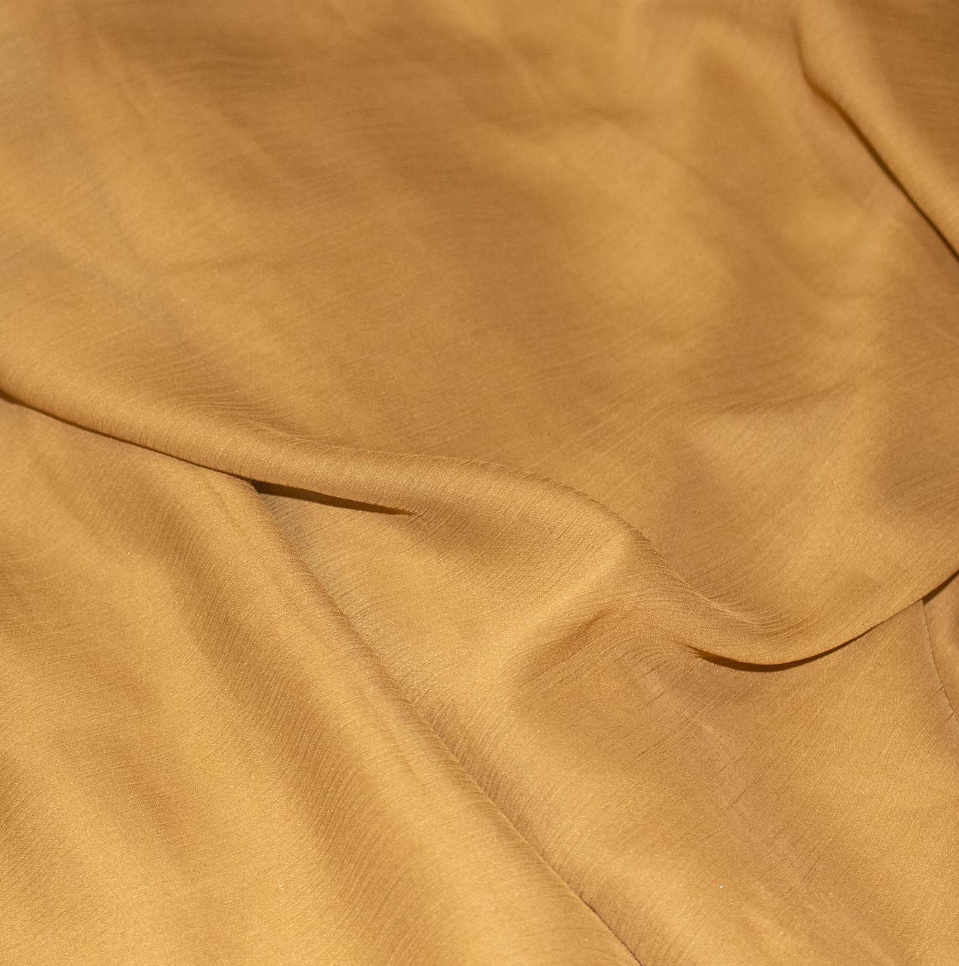Antique Gold Crinkle Chiffon Fabric