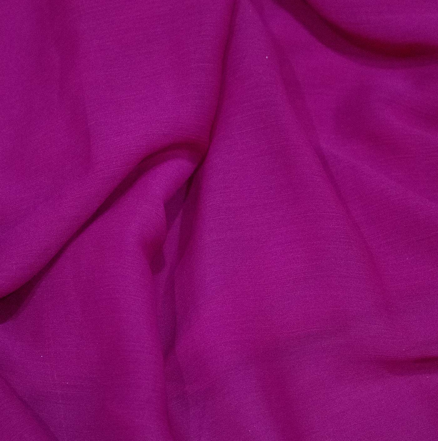 Magenta Crinkle Chiffon Fabric