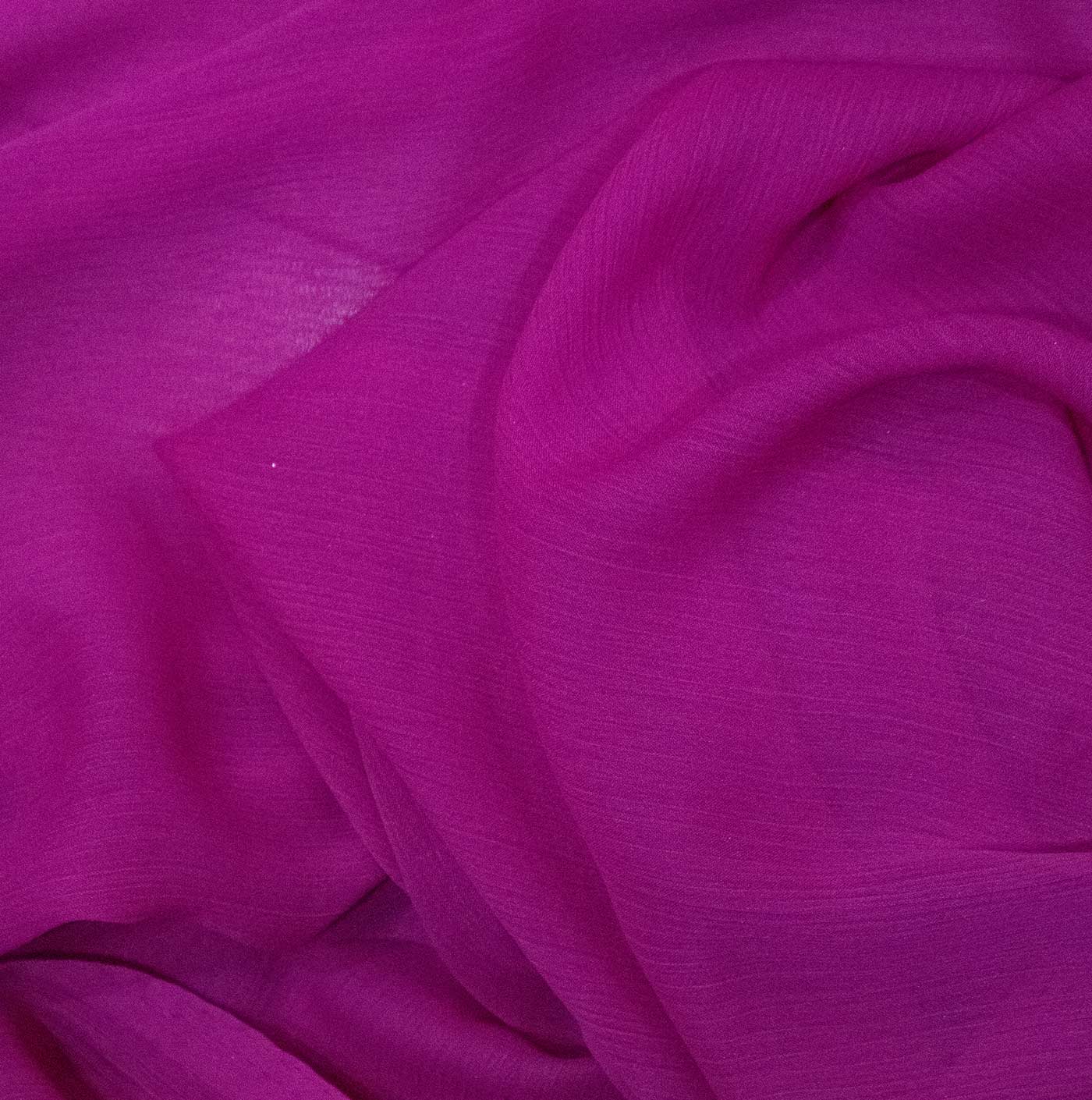 Magenta Crinkle Chiffon Fabric