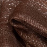 Coffee Brown Lame Organza Fabric