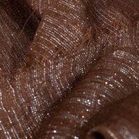Coffee Brown Lame Organza Fabric
