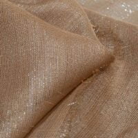 Light Brown Lame Organza Fabric