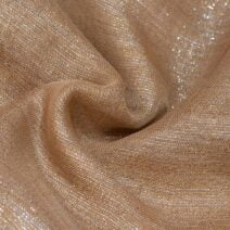 Light Brown Lame Organza Fabric