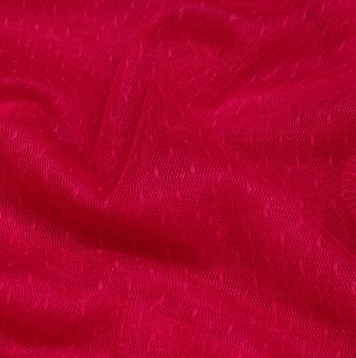 Red Dotted Mesh Fabric