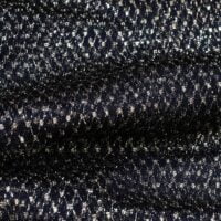 Gold Dotted Black Mesh Fabric