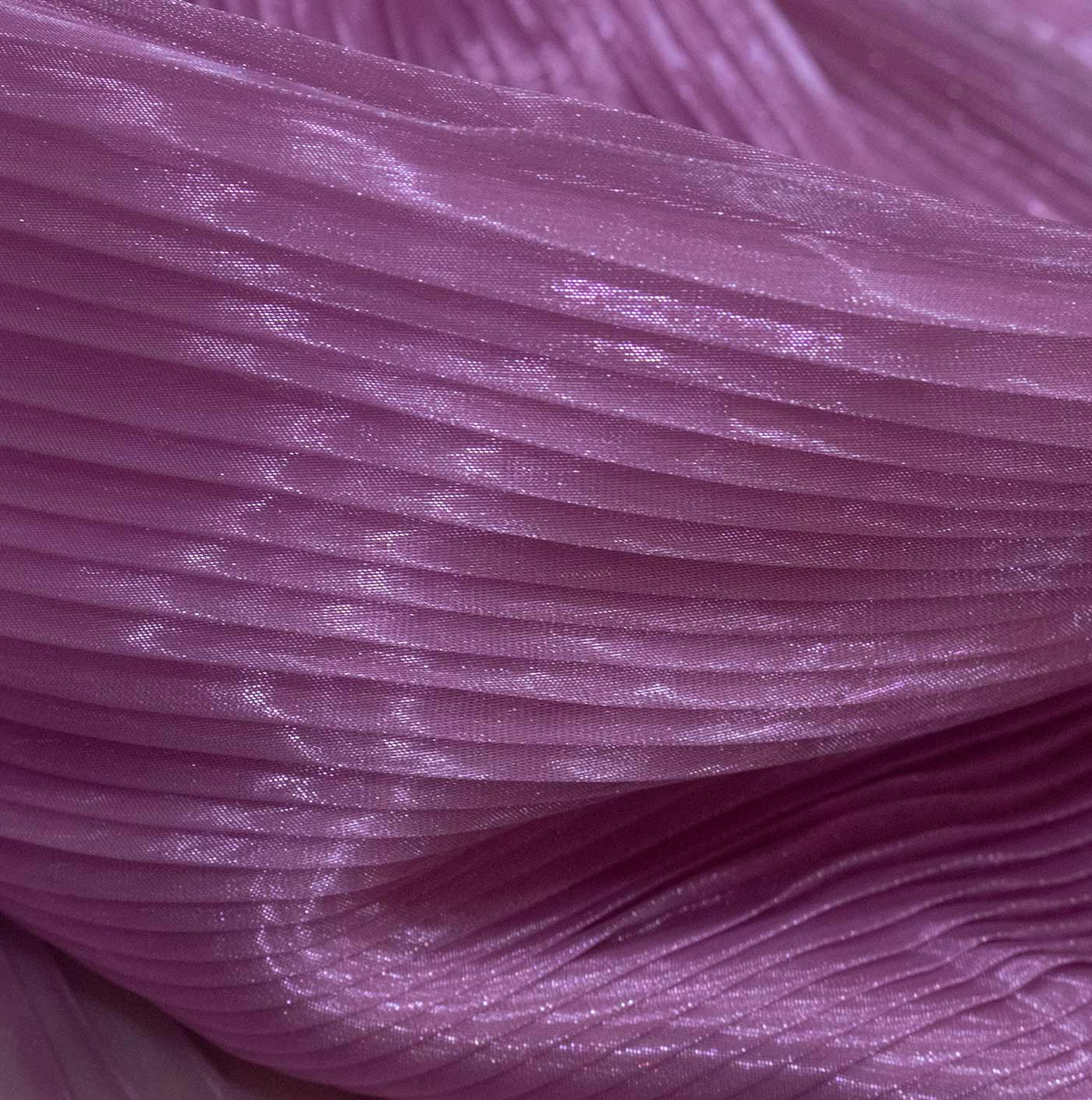Pleated Purple Organza Fabric