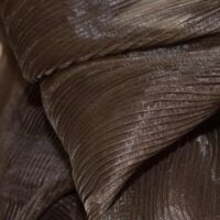 Dark Olive Pleated Organza Fabric
