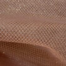 Peach Fishnet Mesh Fabric