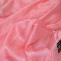 Peach Cationic Chiffon Fabric
