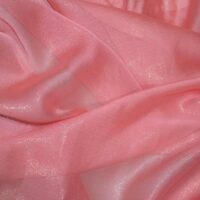 Peach Cationic Chiffon Fabric