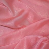 Peach Cationic Chiffon Fabric