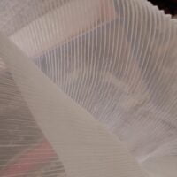 Ivory Pleated Organza Fabric