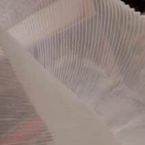 Ivory Pleated Organza Fabric