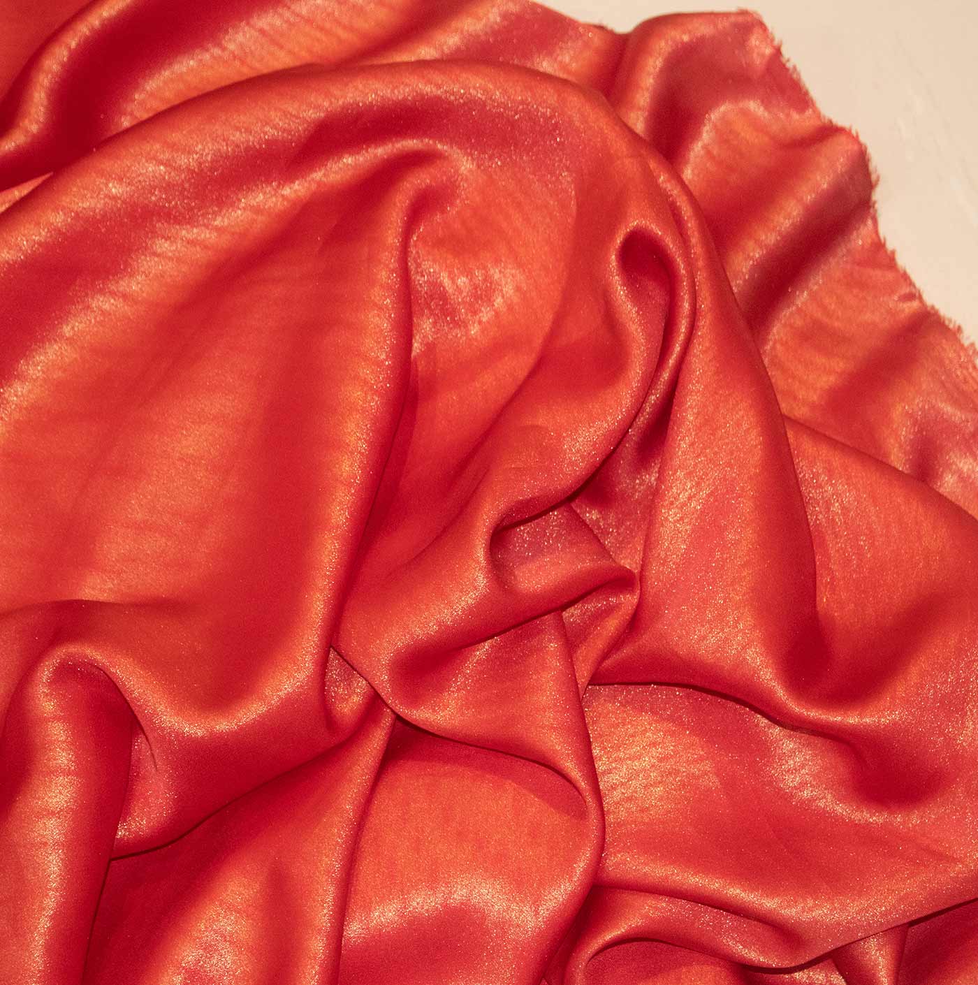 Red Cationic Chiffon Fabric