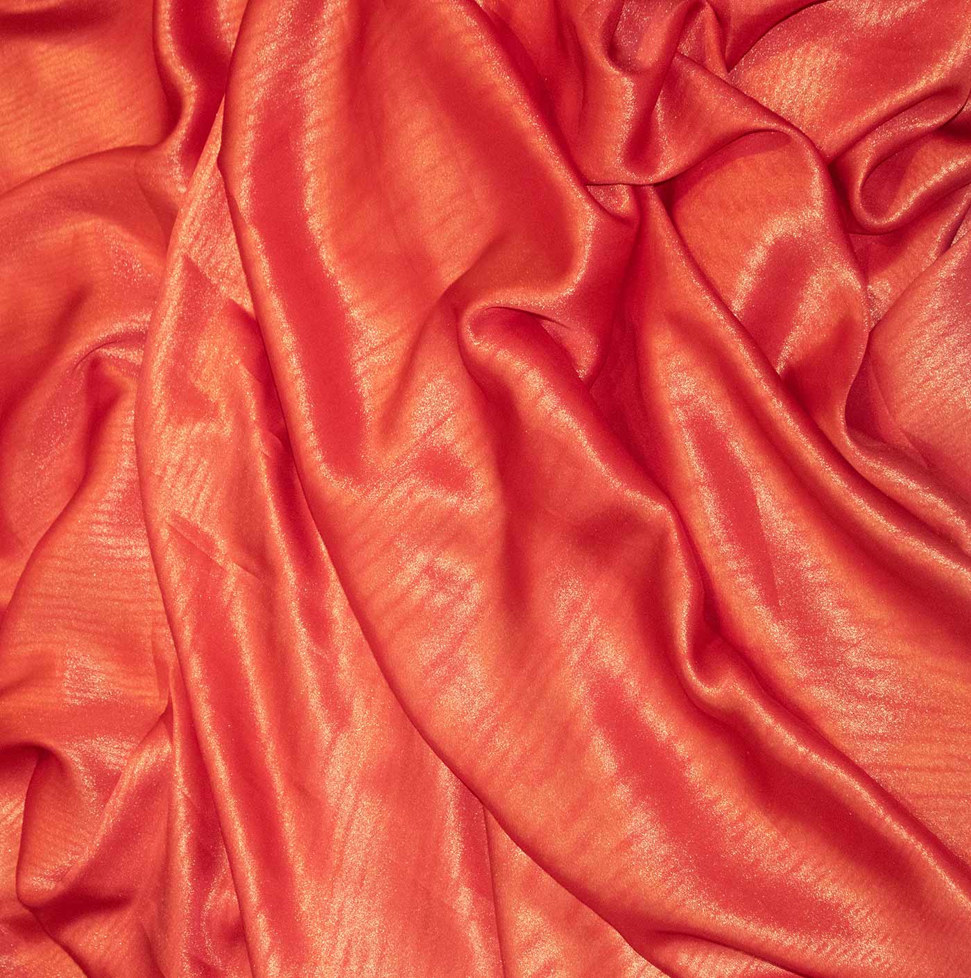 Red Cationic Chiffon Fabric