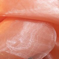 Plain Peach Organza Fabric