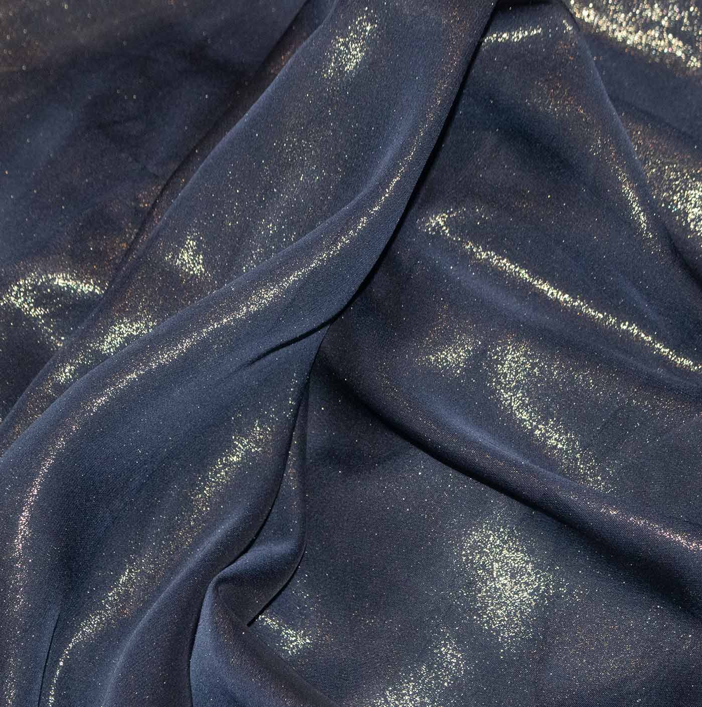 Navy Blue Chiffon Fabric
