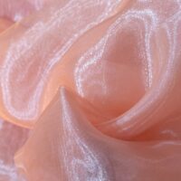 Plain Peach Organza Fabric