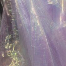 white Iridescent Cationic Chiffon Fabric