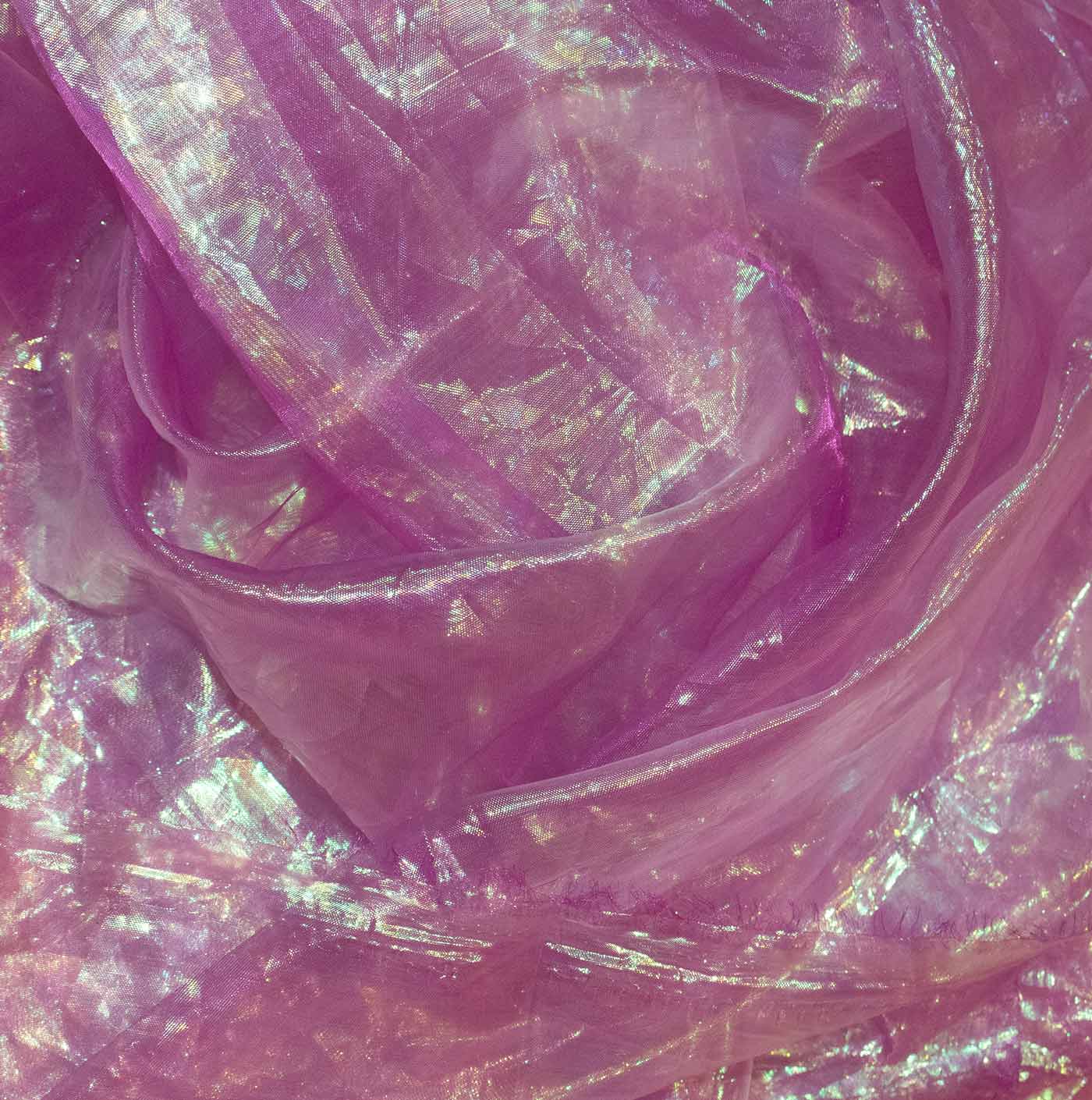 Purple Iridescent Cationic Chiffon Fabric