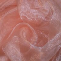 Plain Peach Organza Fabric