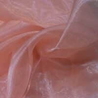 Plain Peach Organza Fabric