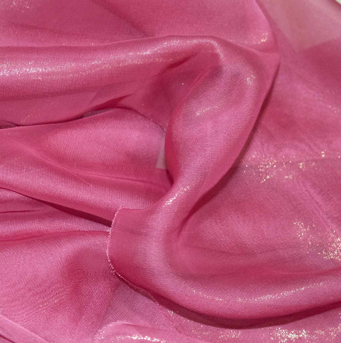 Blush Pink Cationic Chiffon Fabric
