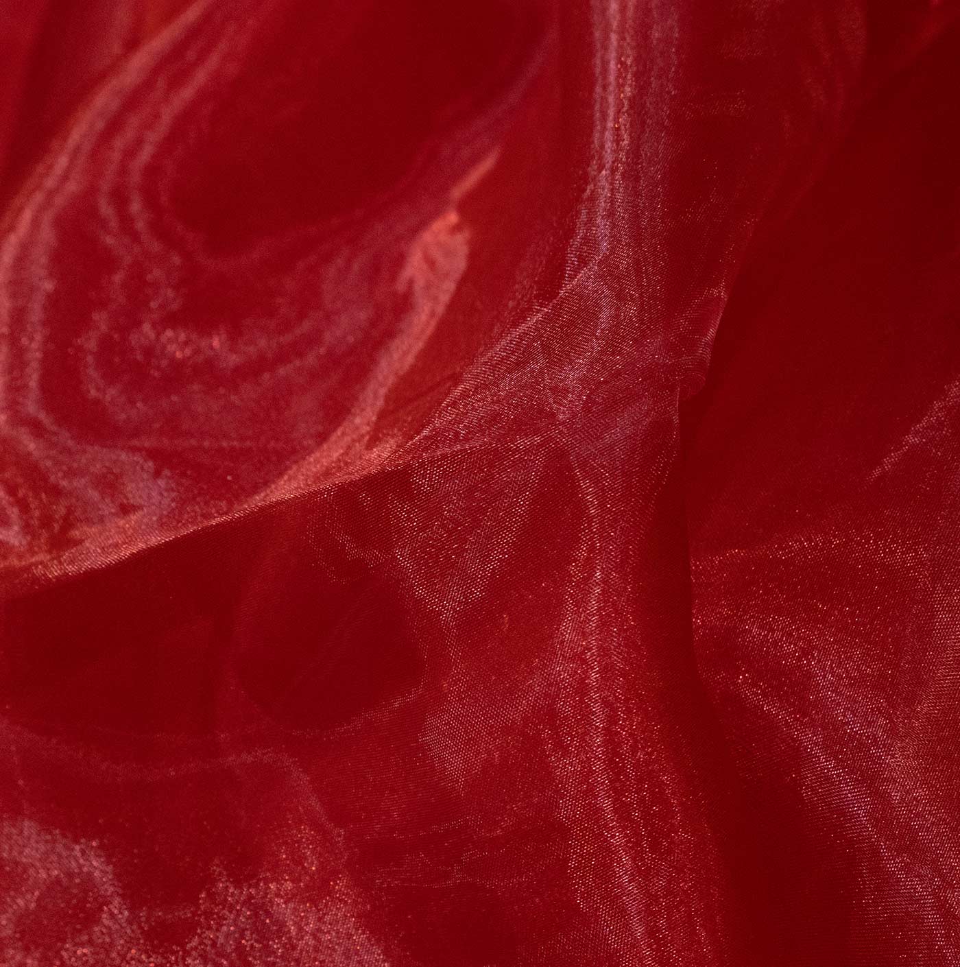 Red Plain Organza Fabric