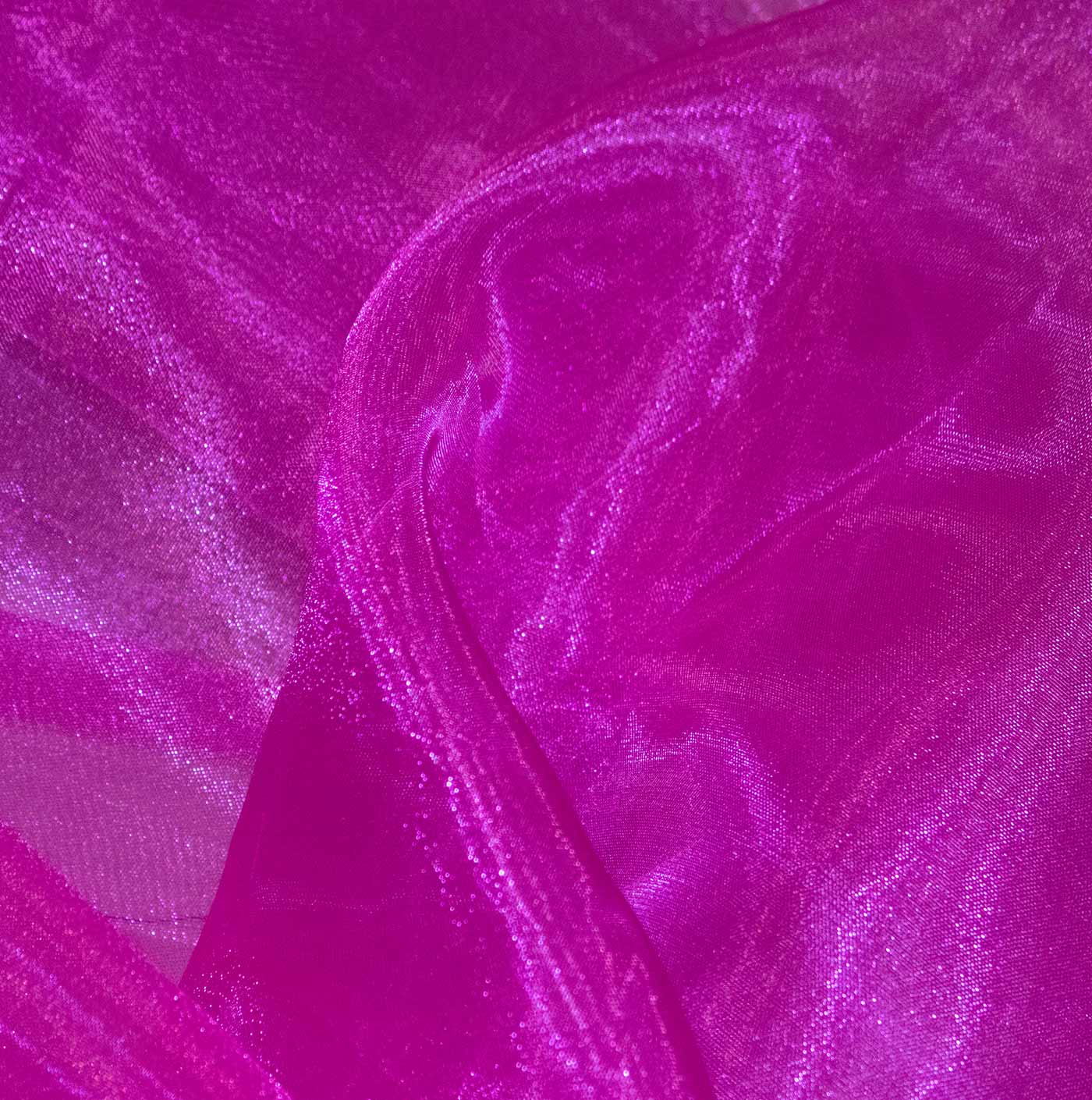 Fuchsia Pink Plain Organza Fabric