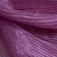 Pleated Purple Organza Fabric